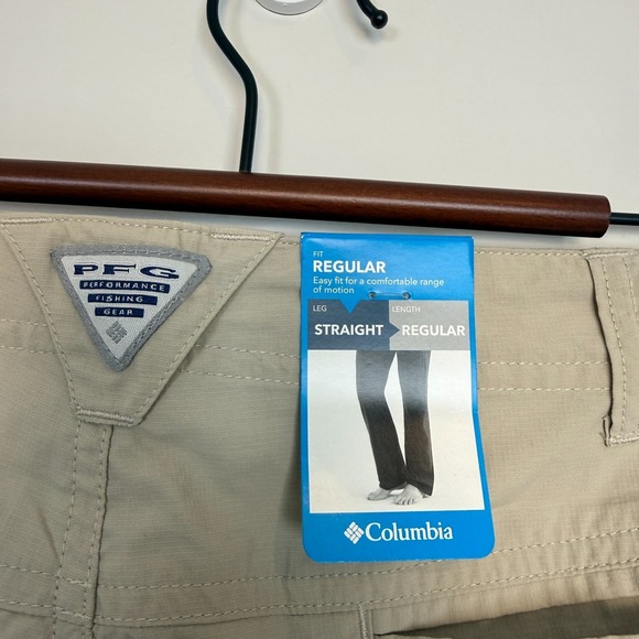 Columbia PFG Womens Convertible Pants Size Large Beige Straight Leg Lightweight - Picture 5 of 9